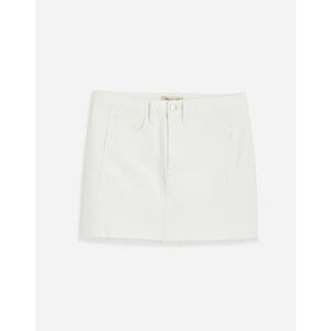 NWT Madewell Raw-Hem Mini Skirt in Pure White size 27 in white NV358